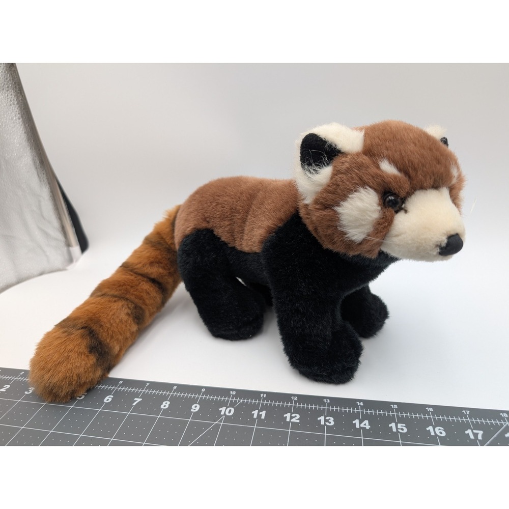 K M International Plush Red Panda Plush 8 Inch Tall Stuffed Animal Toy